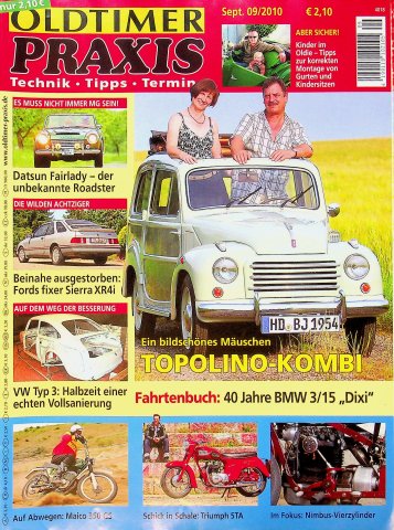 Deckblatt Oldtimer Praxis (09/2010)